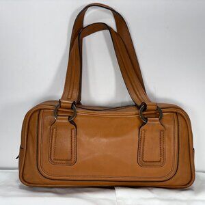 Monsac Classic Brown Leather Shoulder Bag